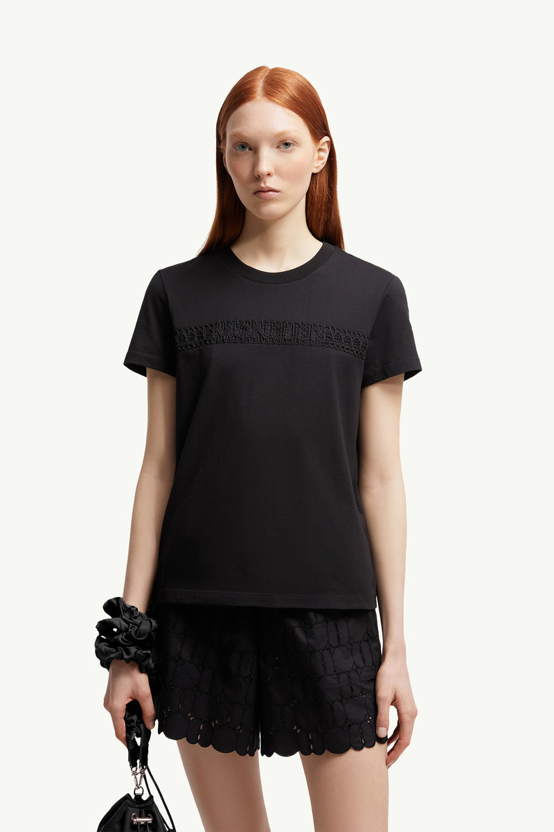 Moncler Embroidered Logo Cotton T-Shirt outlook