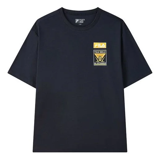 FILA Printing Loose Short Sleeve Blue F11M128163F-NV - 1