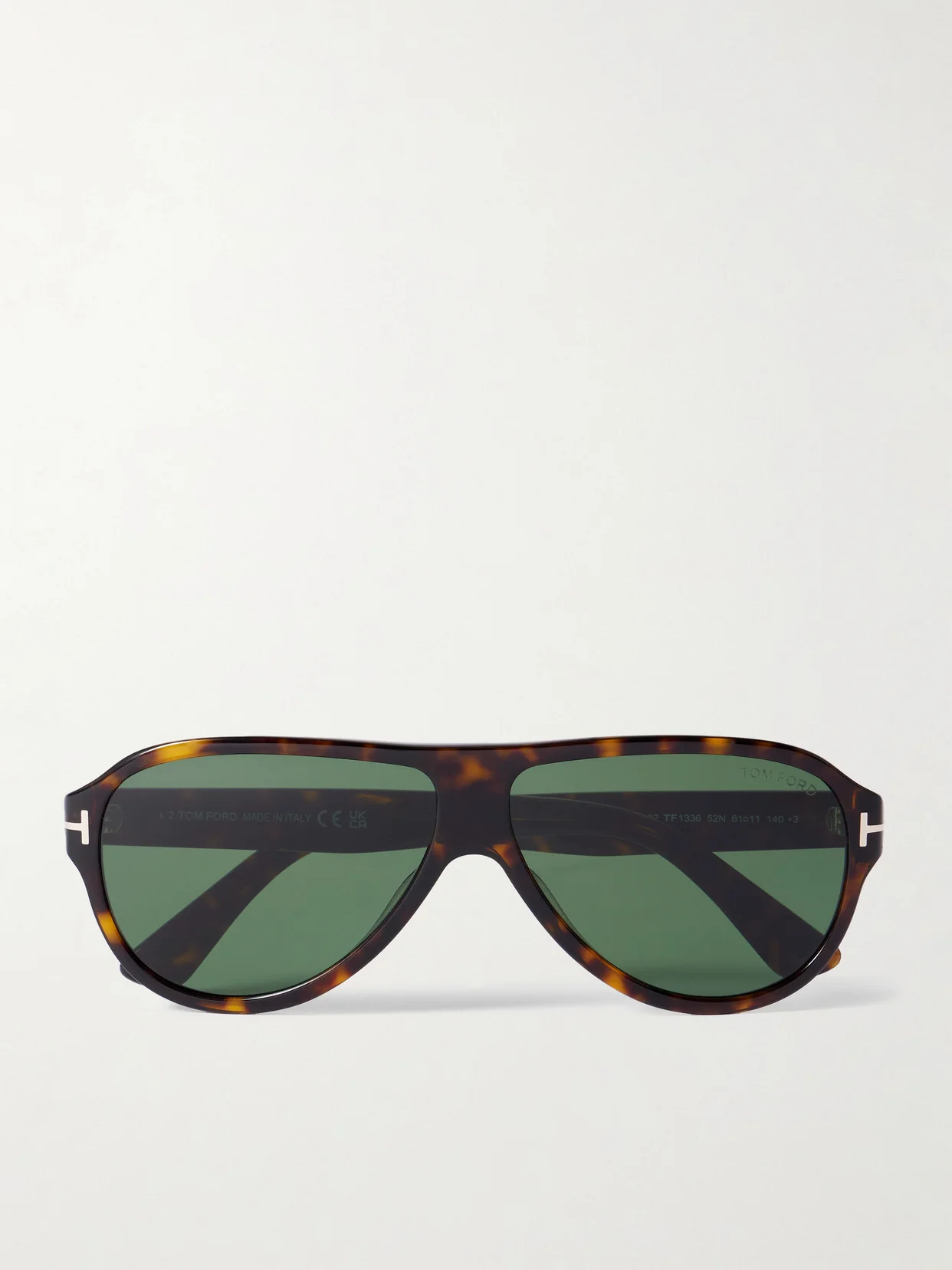 Samuele Aviator-style Tortoiseshell Acetate Sunglasses - 1