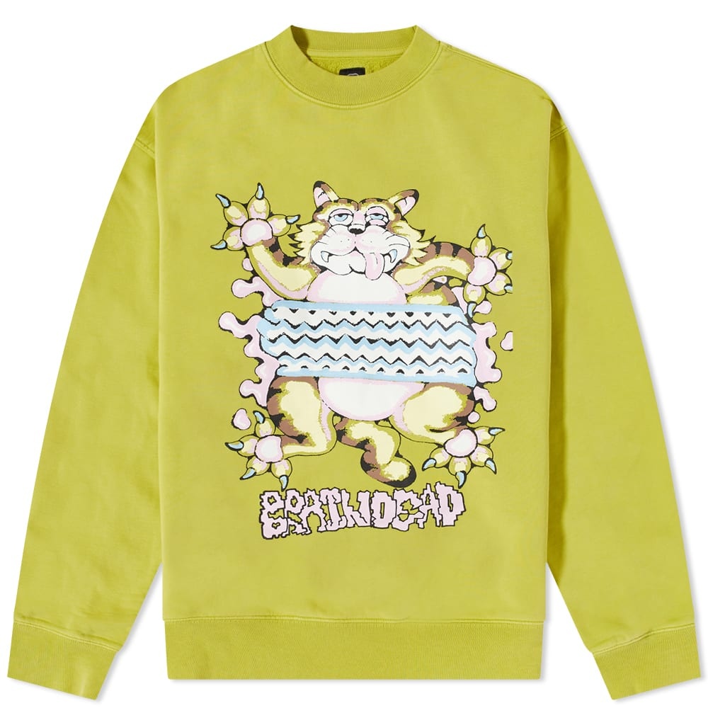 Brain Dead Relaxed Cat Crew Sweat - 1