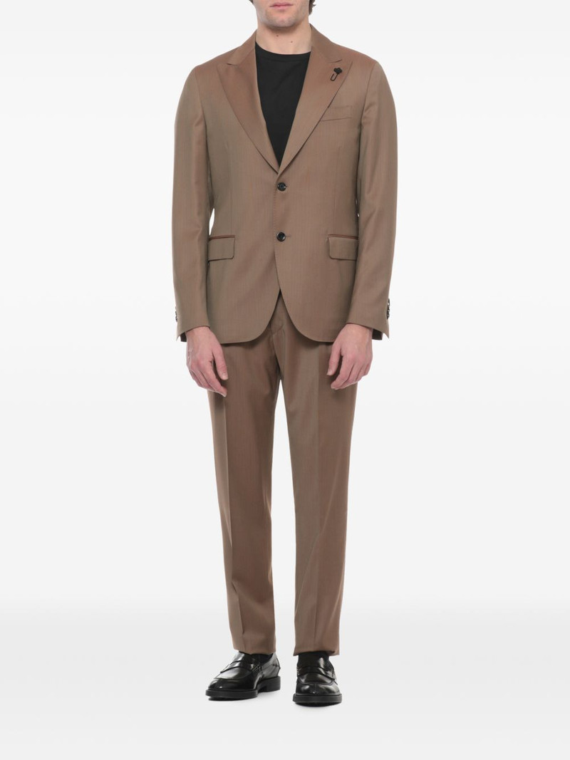 LARDINI herringbone wool suit outlook