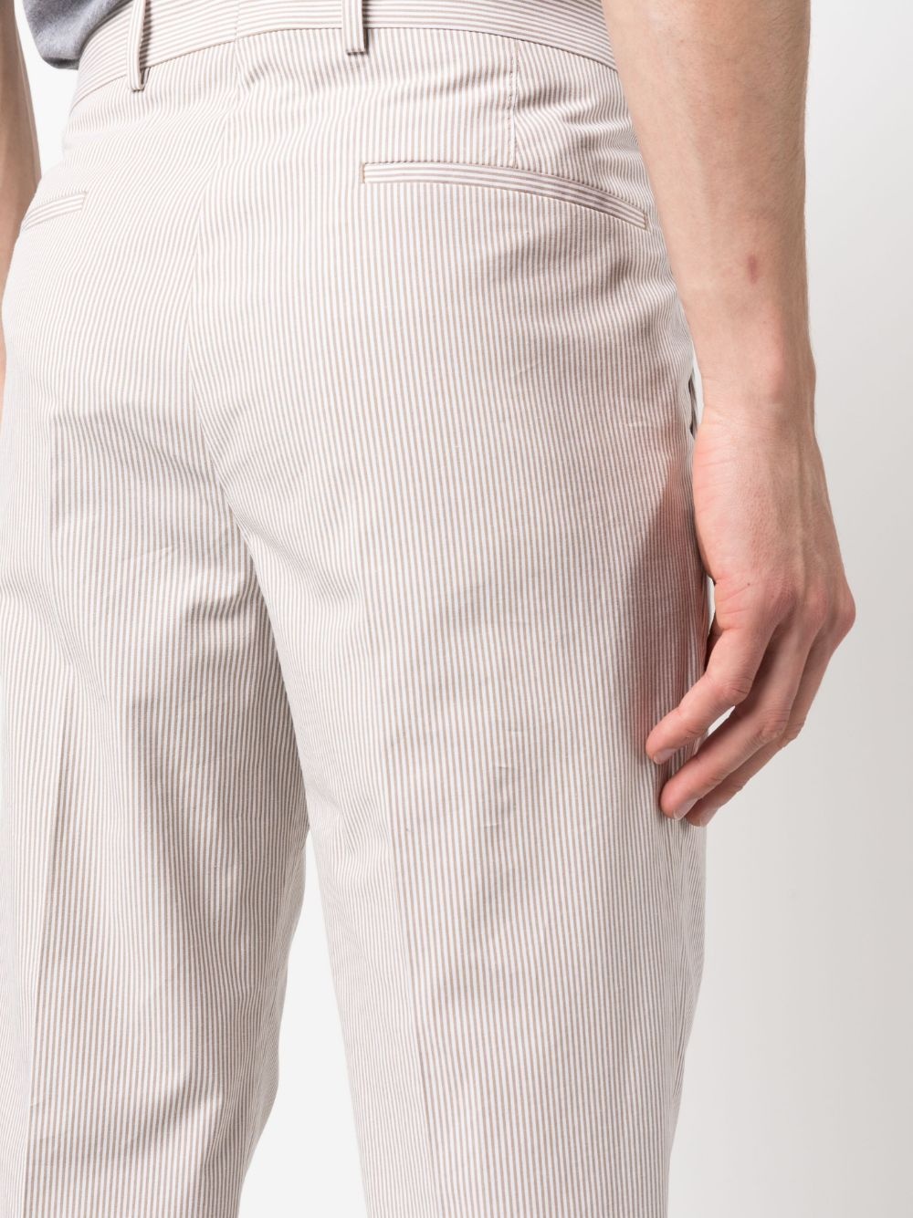 single-breasted striped cotton suit - 6