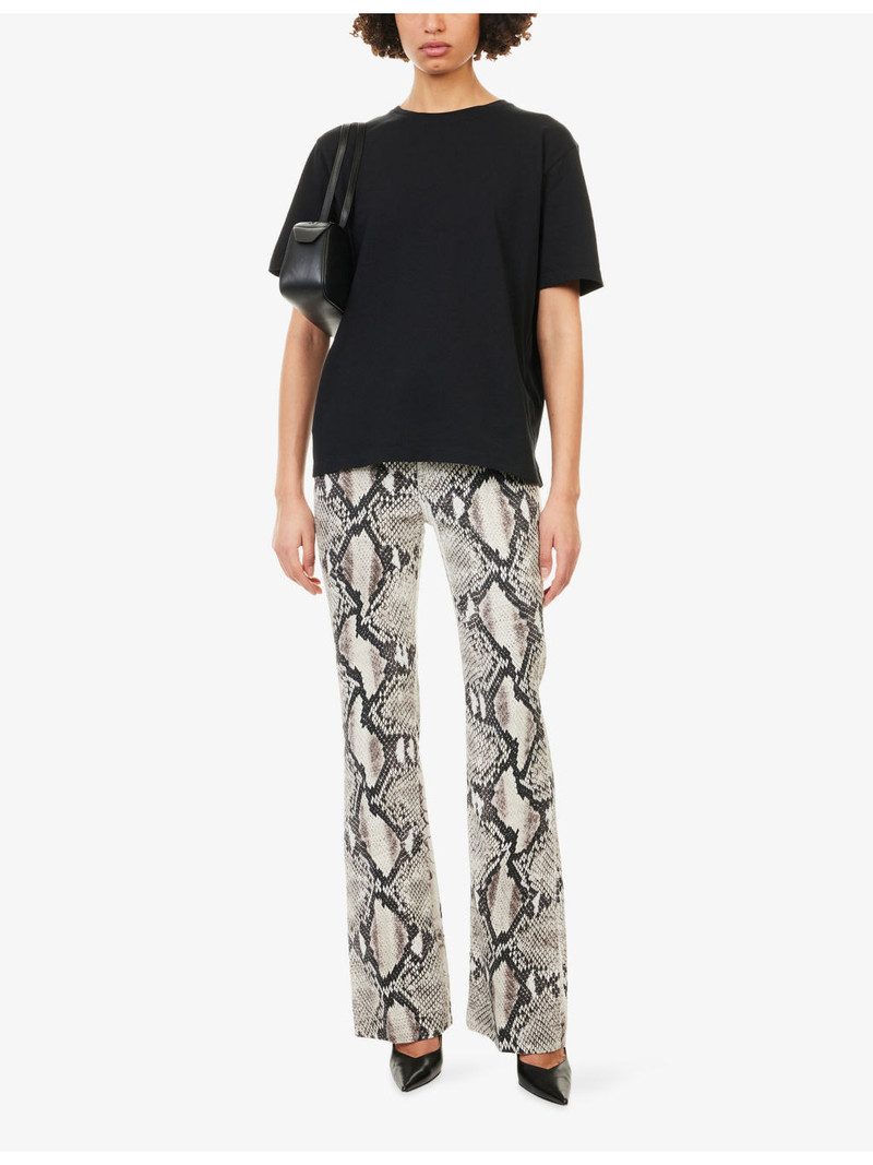 KHAITE Mae Short-Sleeves Cotton-Jersey T-Shirt outlook