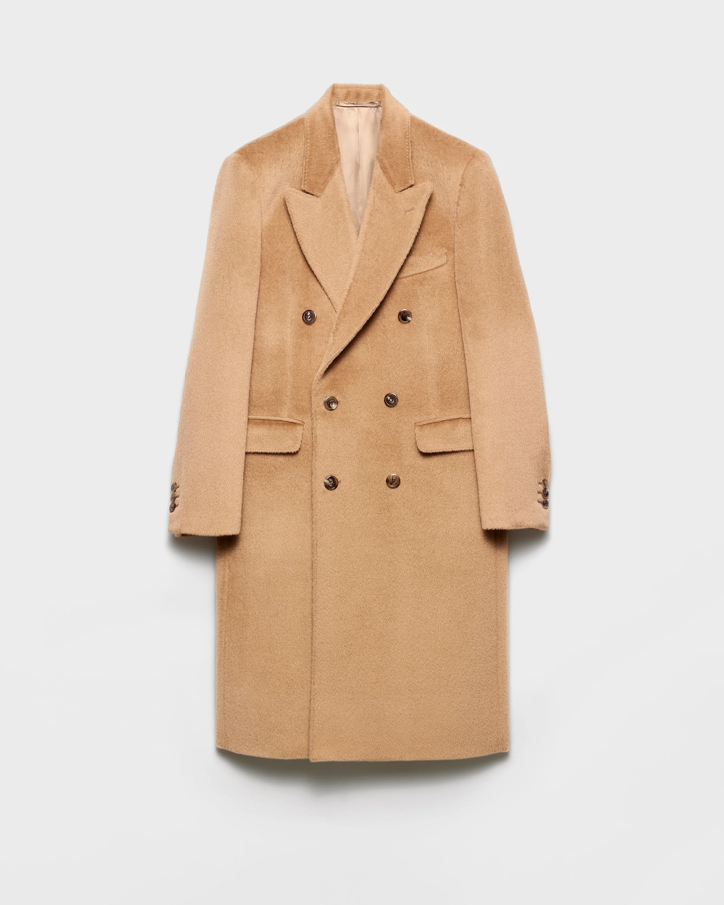 Double-breasted wool blend coat - 1