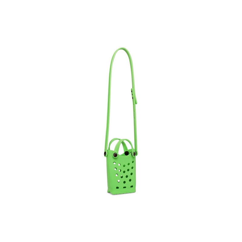 BALENCIAGA Crocs™ Phone Holder With Strap  in Green outlook