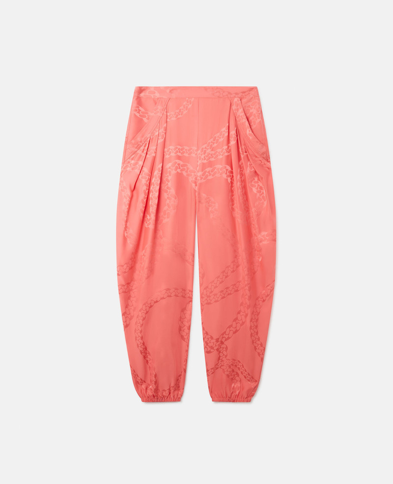 Falabella Chain Silk Jacquard Trousers 1