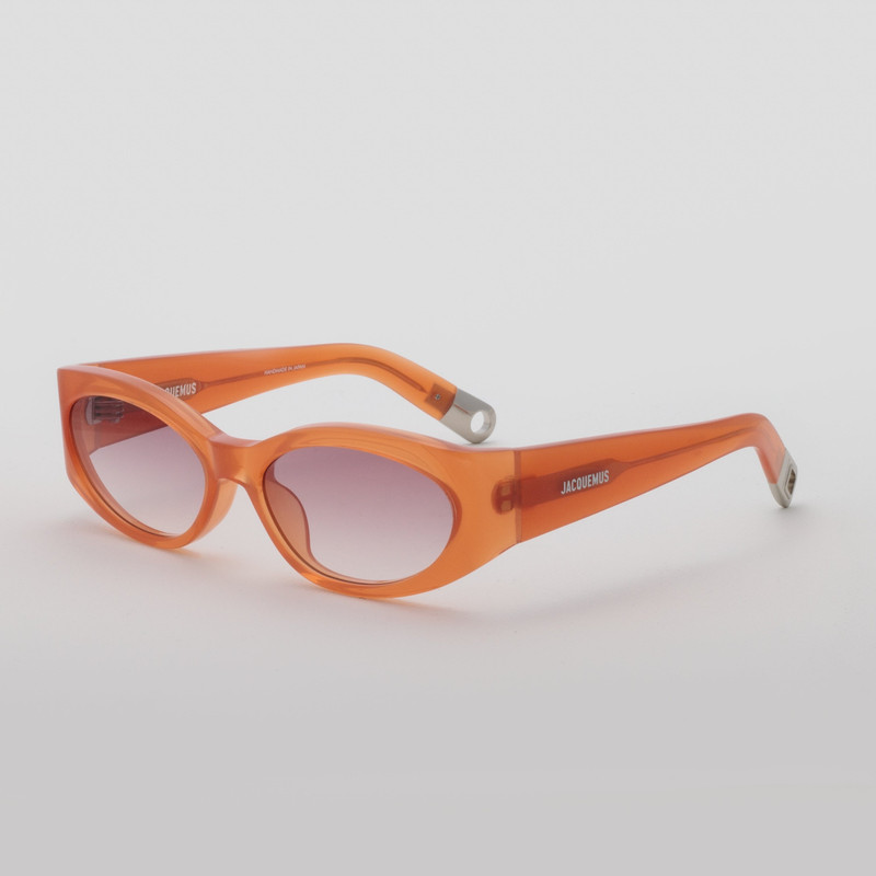 JACQUEMUS Ovalo Oval Sunglasses in Amber outlook