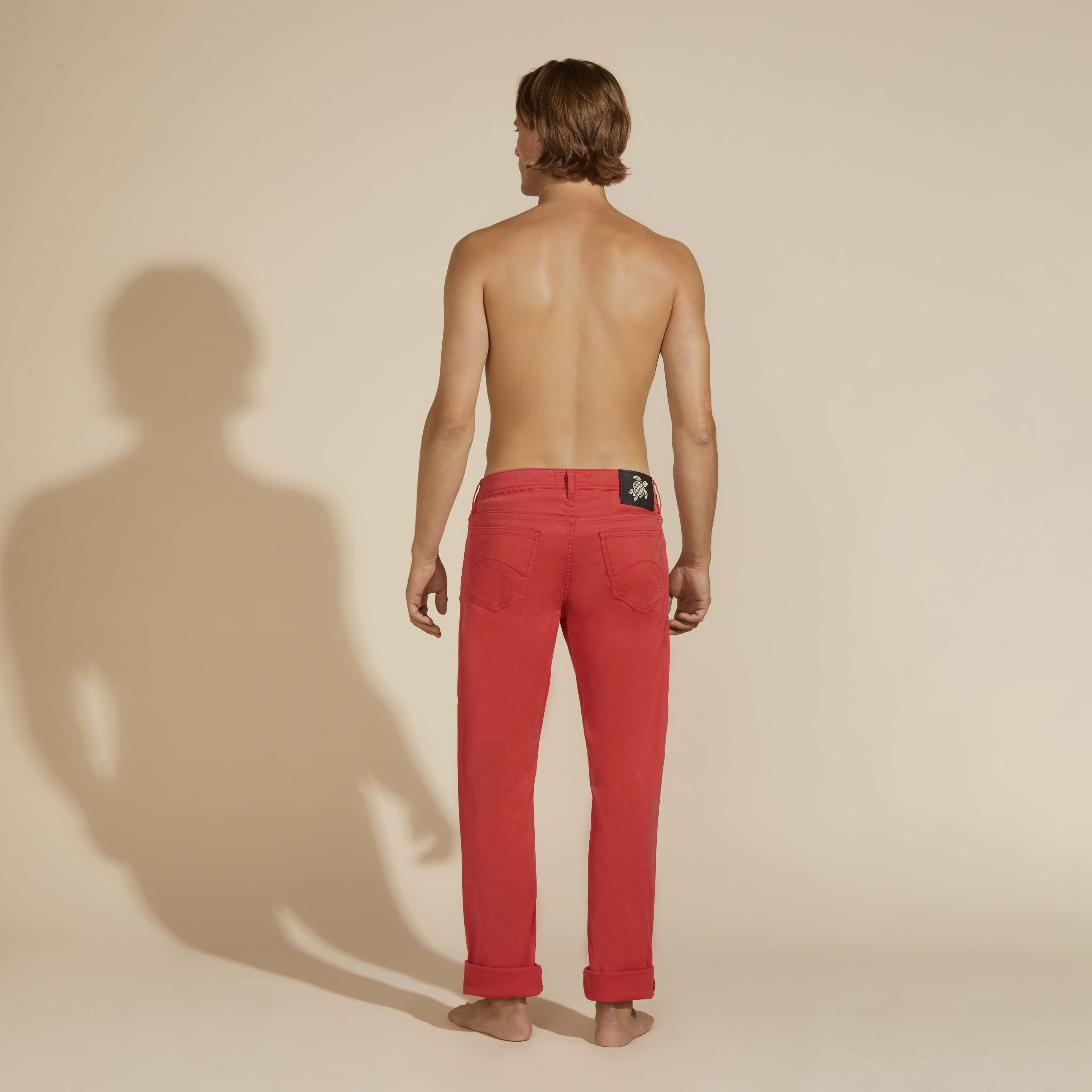 Men 5-Pockets Tencel Gabardine Pants - 4