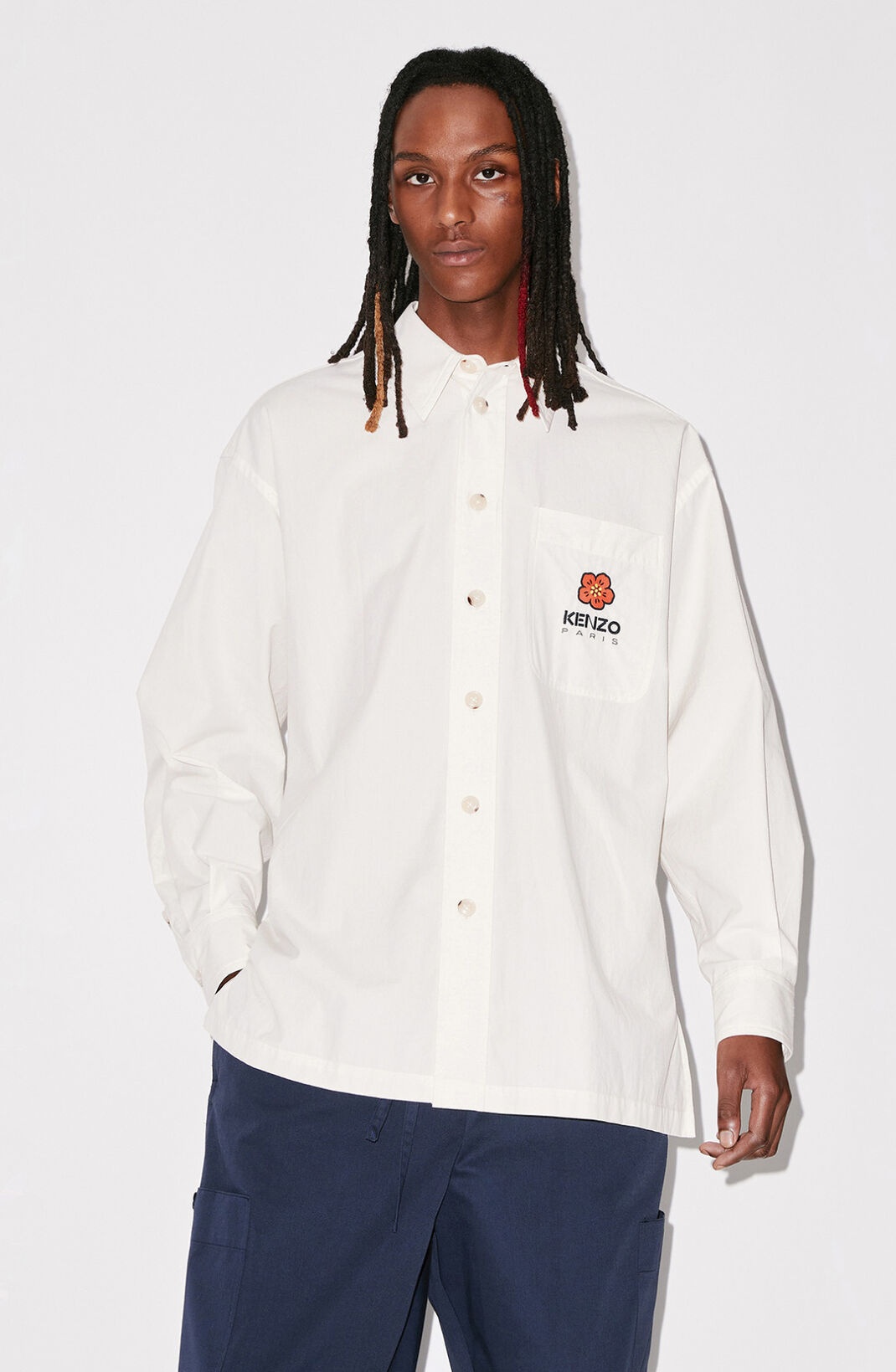 'BOKE FLOWER' Crest oversized shirt - 3