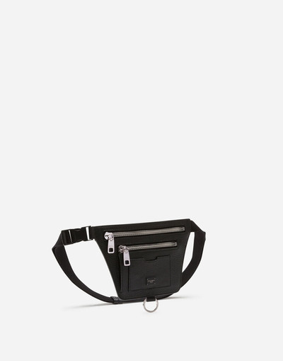 Dolce & Gabbana Palermo belt bag in hammered calfskin with branded plate outlook