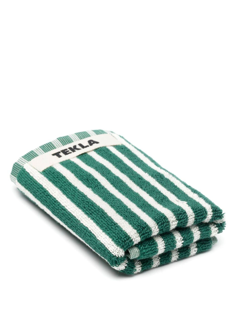 TEKLA striped organic cotton towel (30cmx30cm) outlook