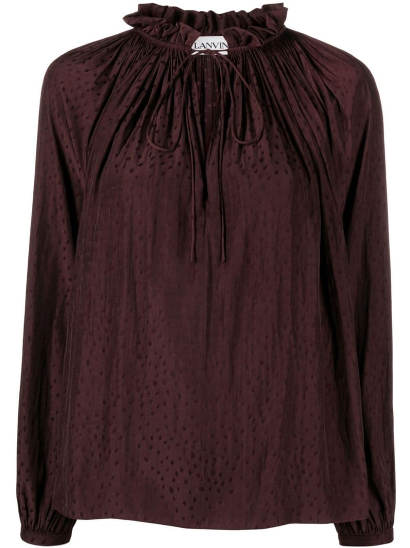 ruffle-detailed flared blouse 1