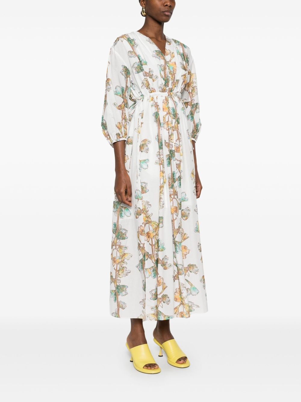 floral-print maxi dress - 3