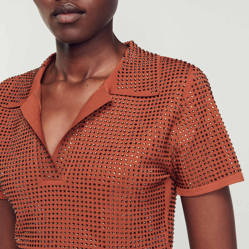 Cropped rhinestone sweater 4