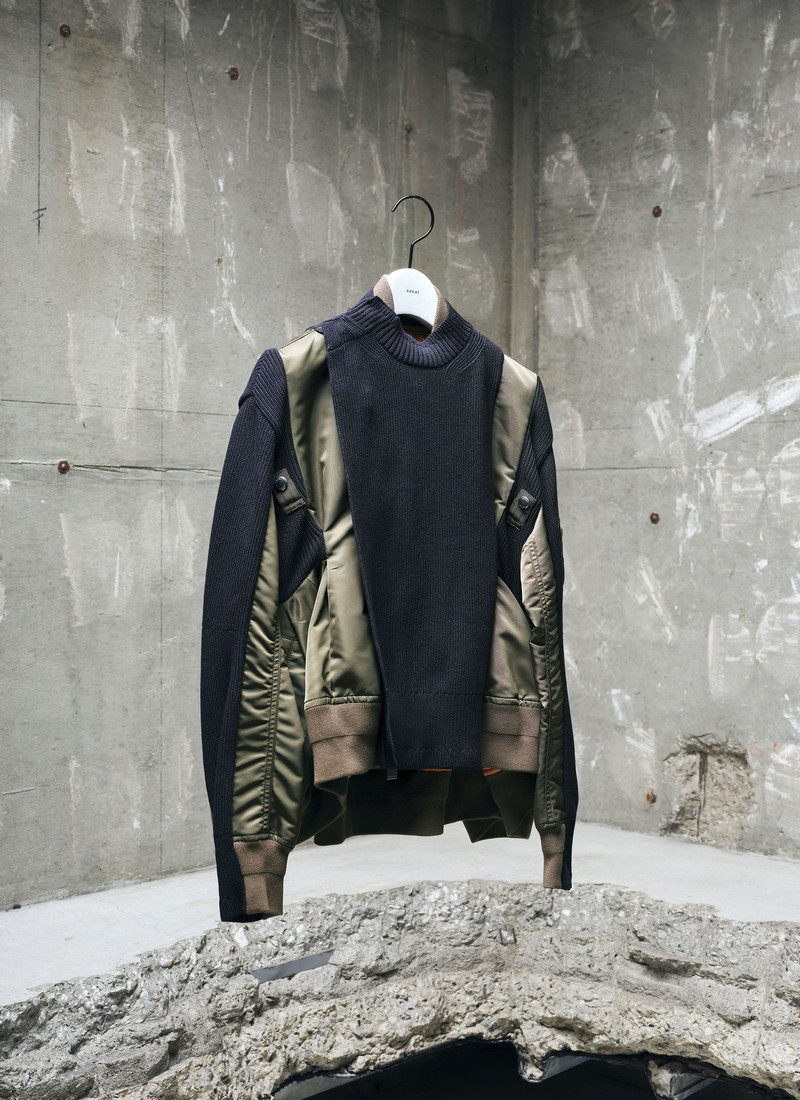 Nylon Twill x Knit Blouson 1