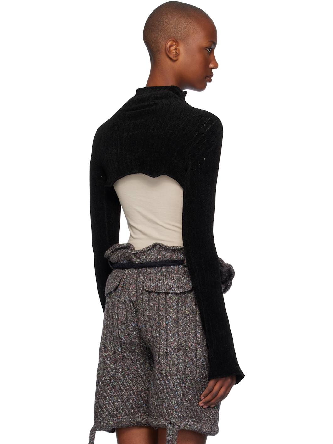 SSENSE Exclusive Black Knit Strap Long Sleeve Sweater - 3
