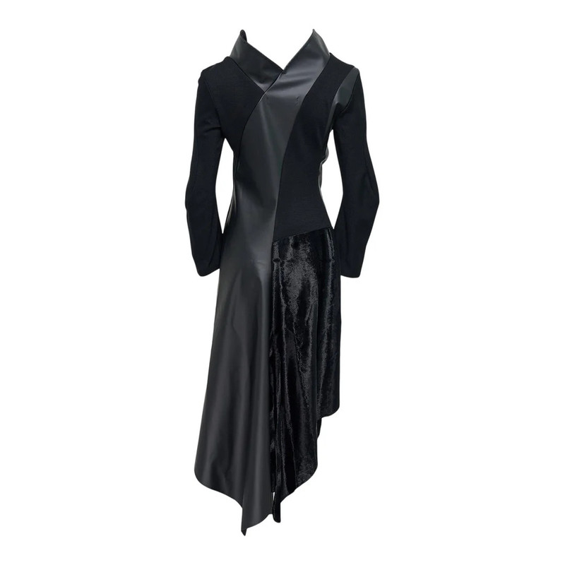 Junya Watanabe Fake Leather Wool Ponte Dress outlook