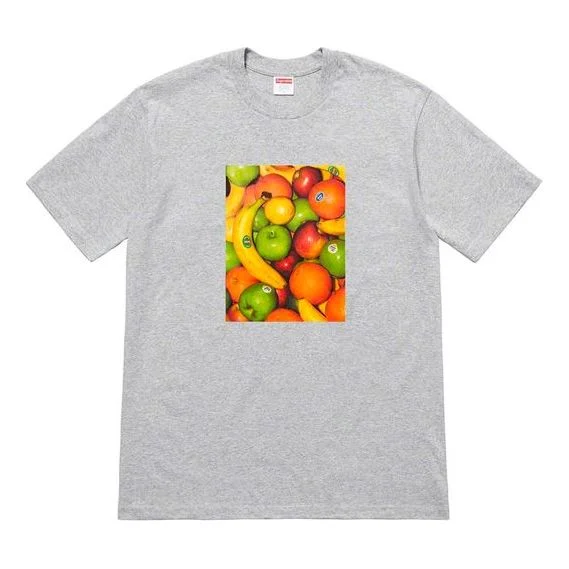 Supreme SS19 Fruit Tee Heather Grey Printing Short Sleeve Unisex Gray SUP-SS19-044 - 1