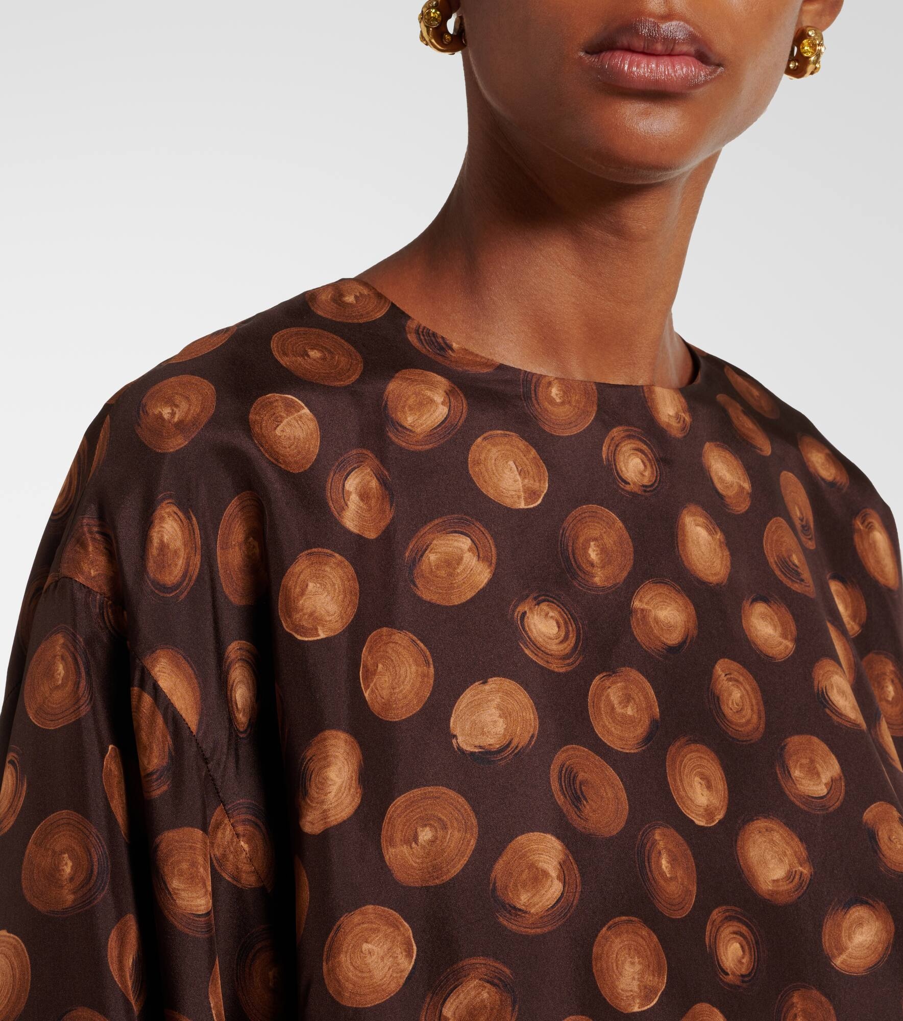 Printed satin blouse - 4