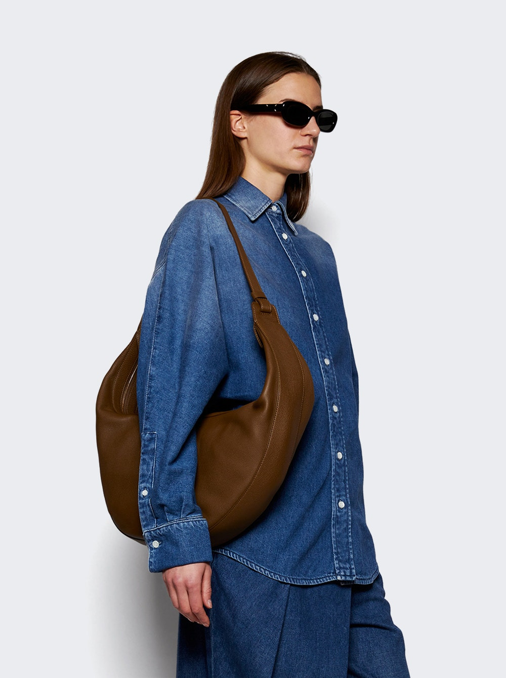 Augustina Hobo Bag Dark Brown - 2