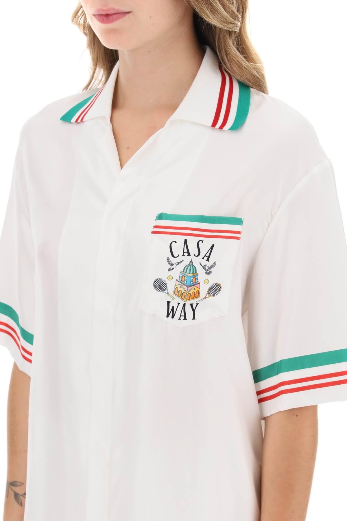 CASA WAY SILK BOWLING SHIRT - 5