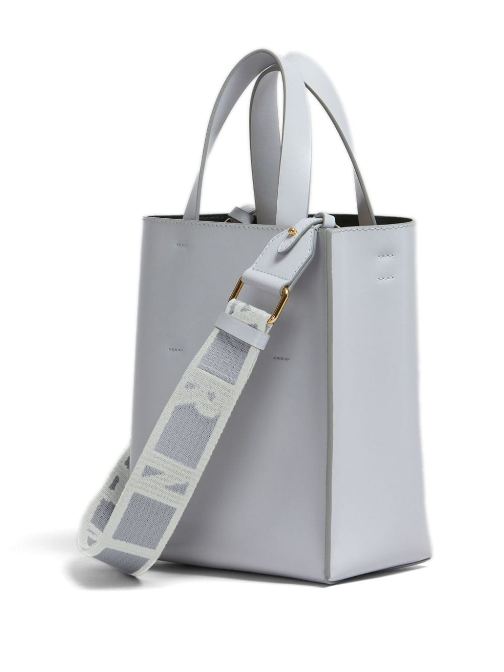 logo-strap leather tote bag - 3