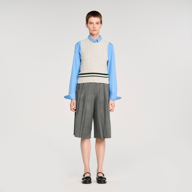 Sandro SLEEVELESS SHORT SWEATER outlook