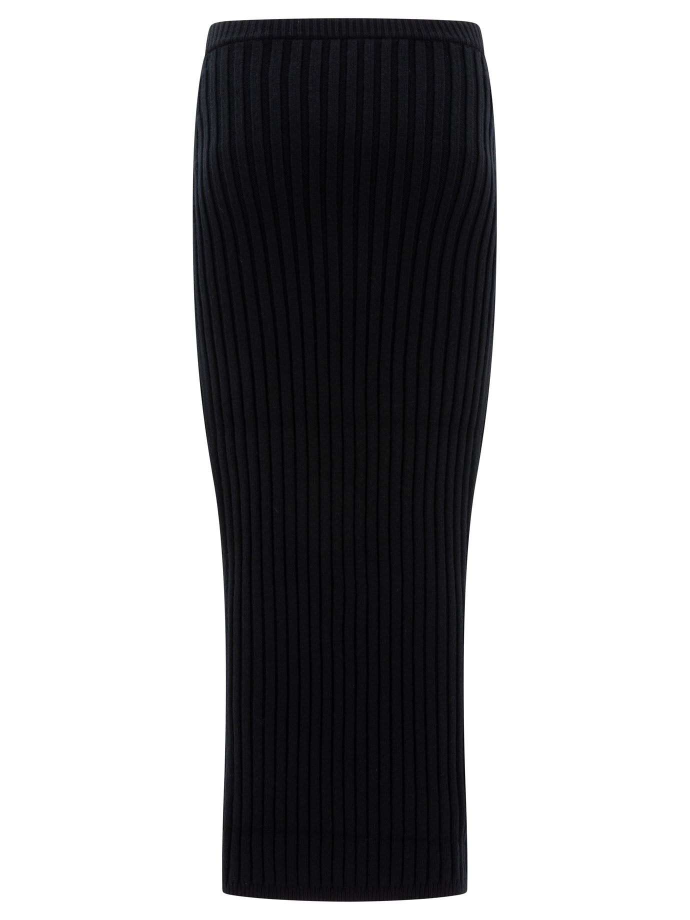 Wool And Cashmere Knit Skirt Skirts Black - 2