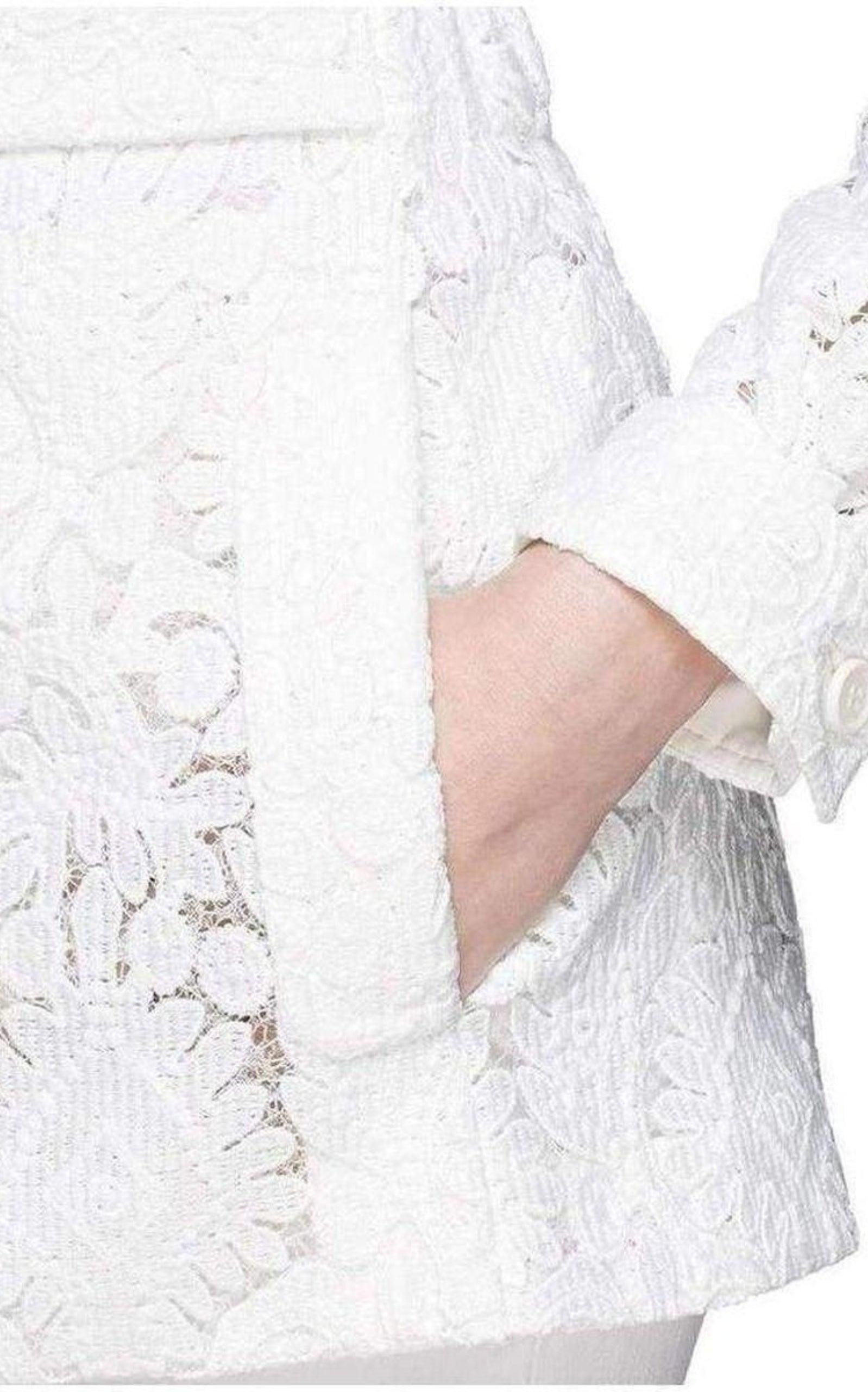 Guipure Embroidery Lace Shirt Coat - 5