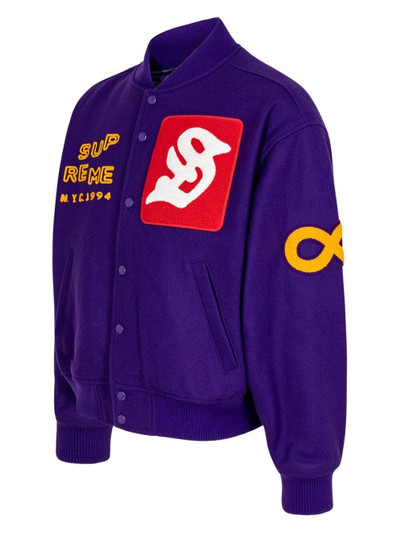 Supreme Tourist  "Purple" varsity jacket outlook