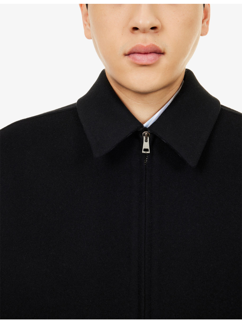 Blouson  Pointed-Collar Silk-Wool Blend Jacket - 5