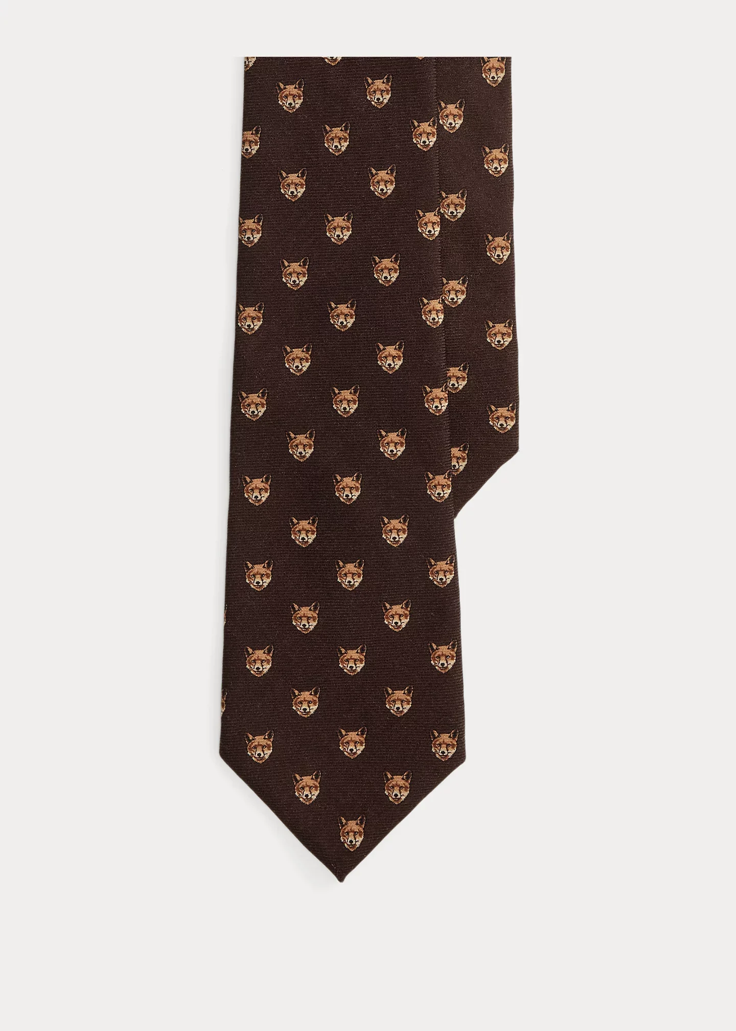 Fox-Print Wool Challis Tie - 1