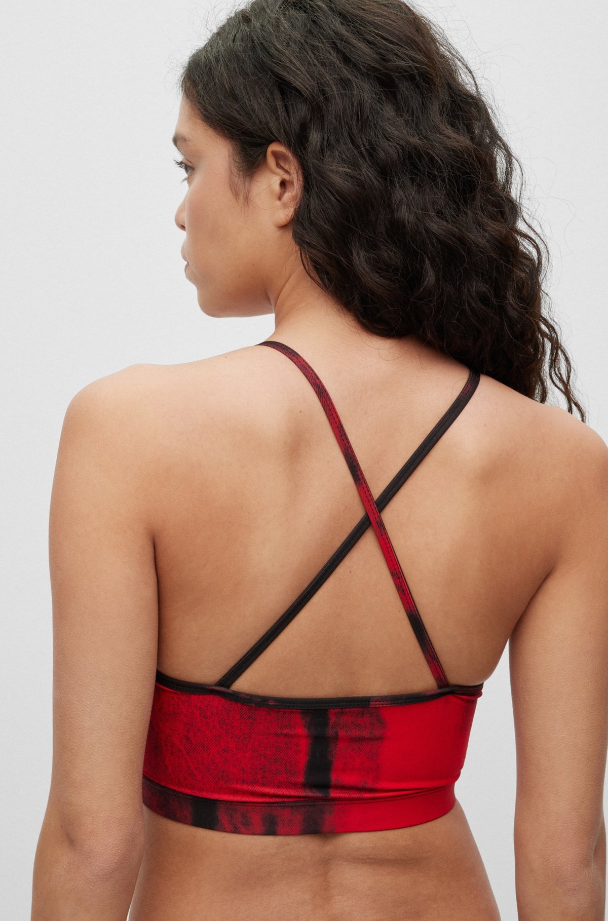 PRINTED BIKINI BRALETTE IN QUICK-DRYING STRETCH FABRIC - 7
