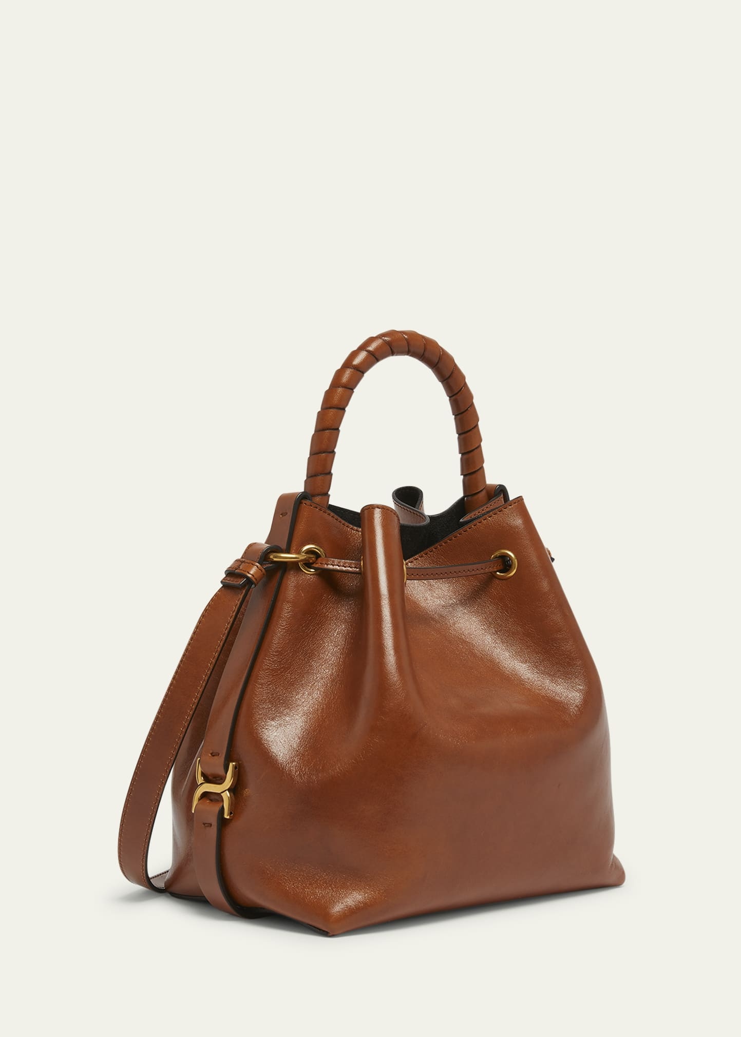 Marcie Bucket Bag in Shiny Calfskin - 3