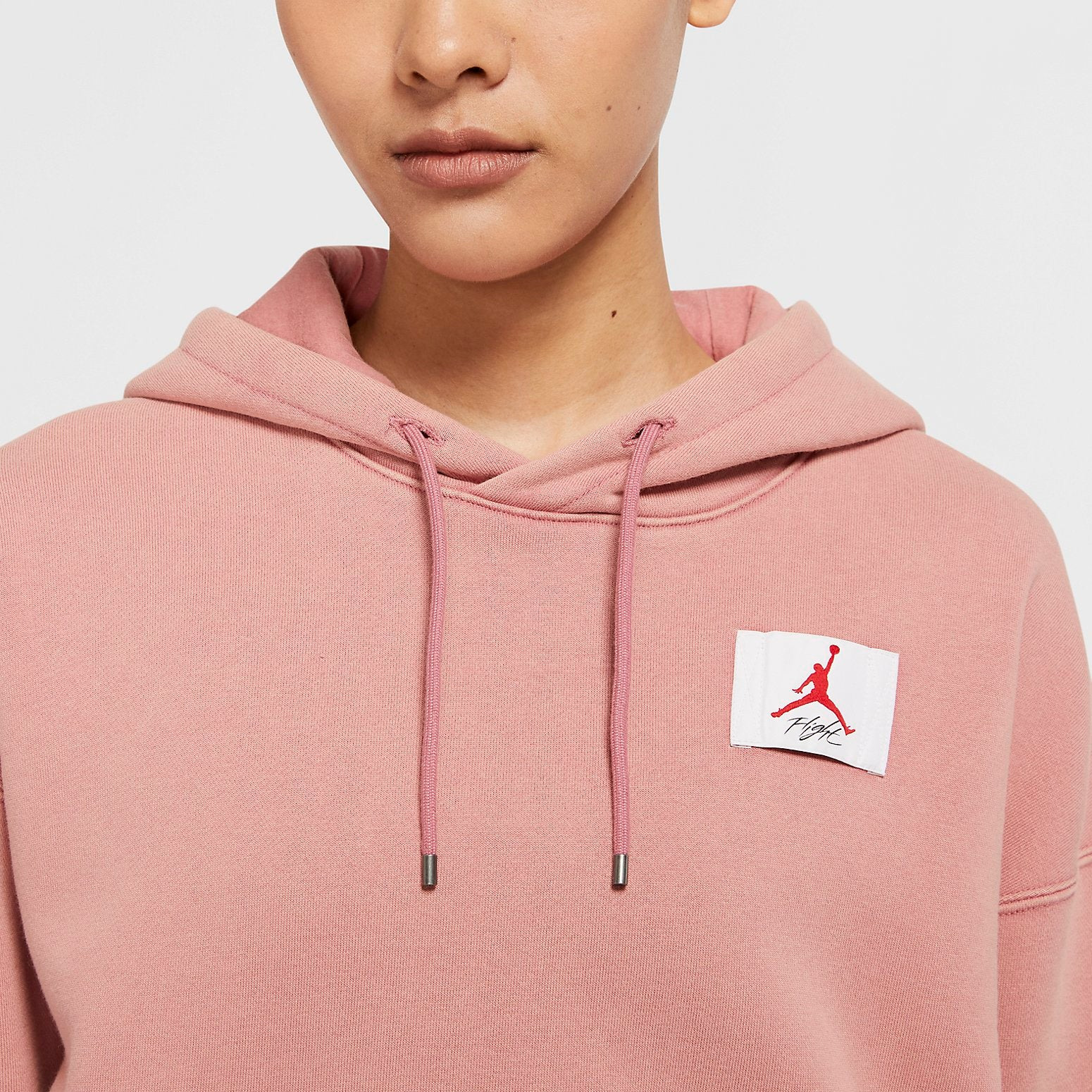 (WMNS) Air Jordan Flight Fleece Pullover 'Pink' CV7738-614 - 2