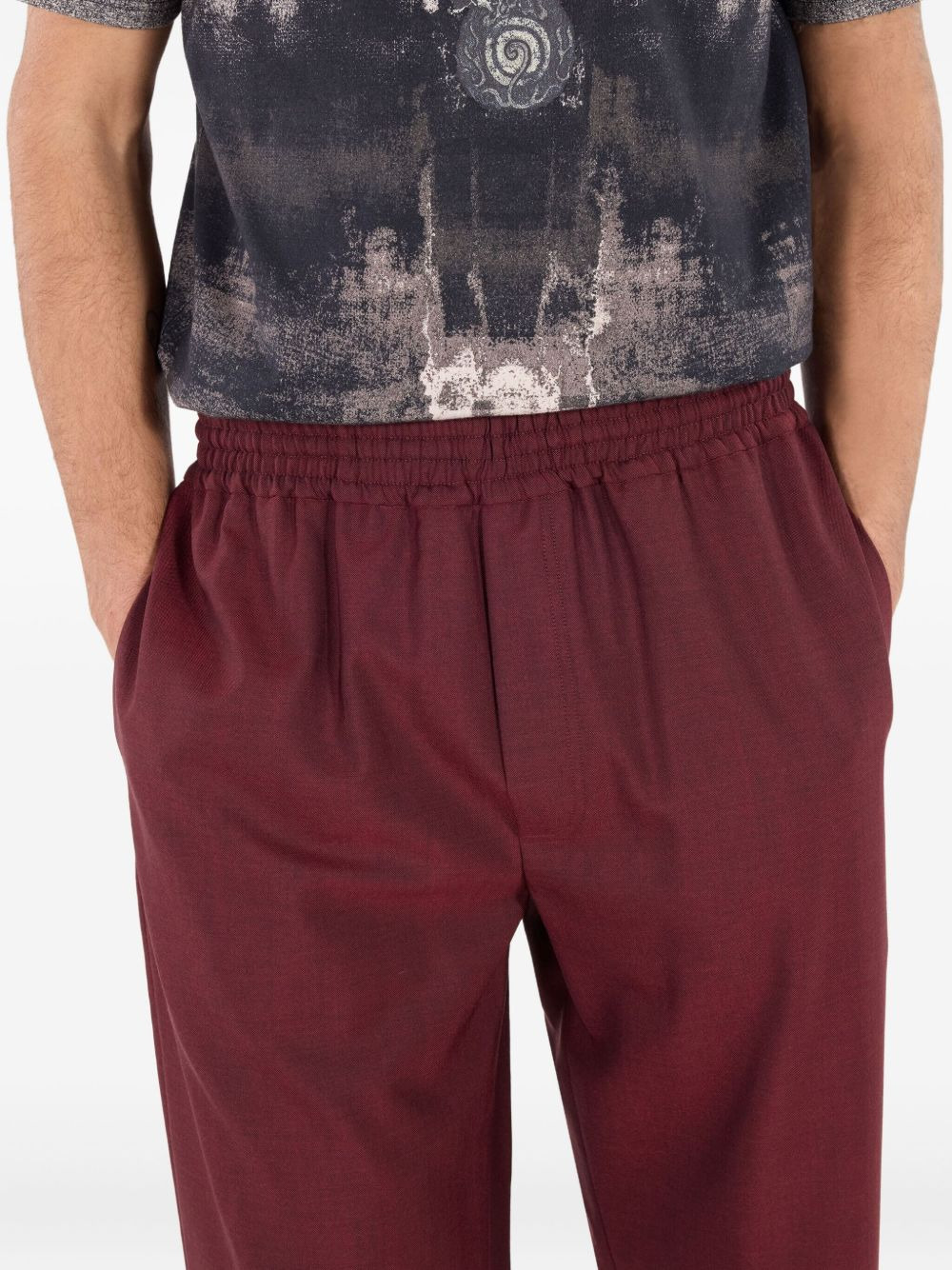 virgin wool loose-fit trousers - 5