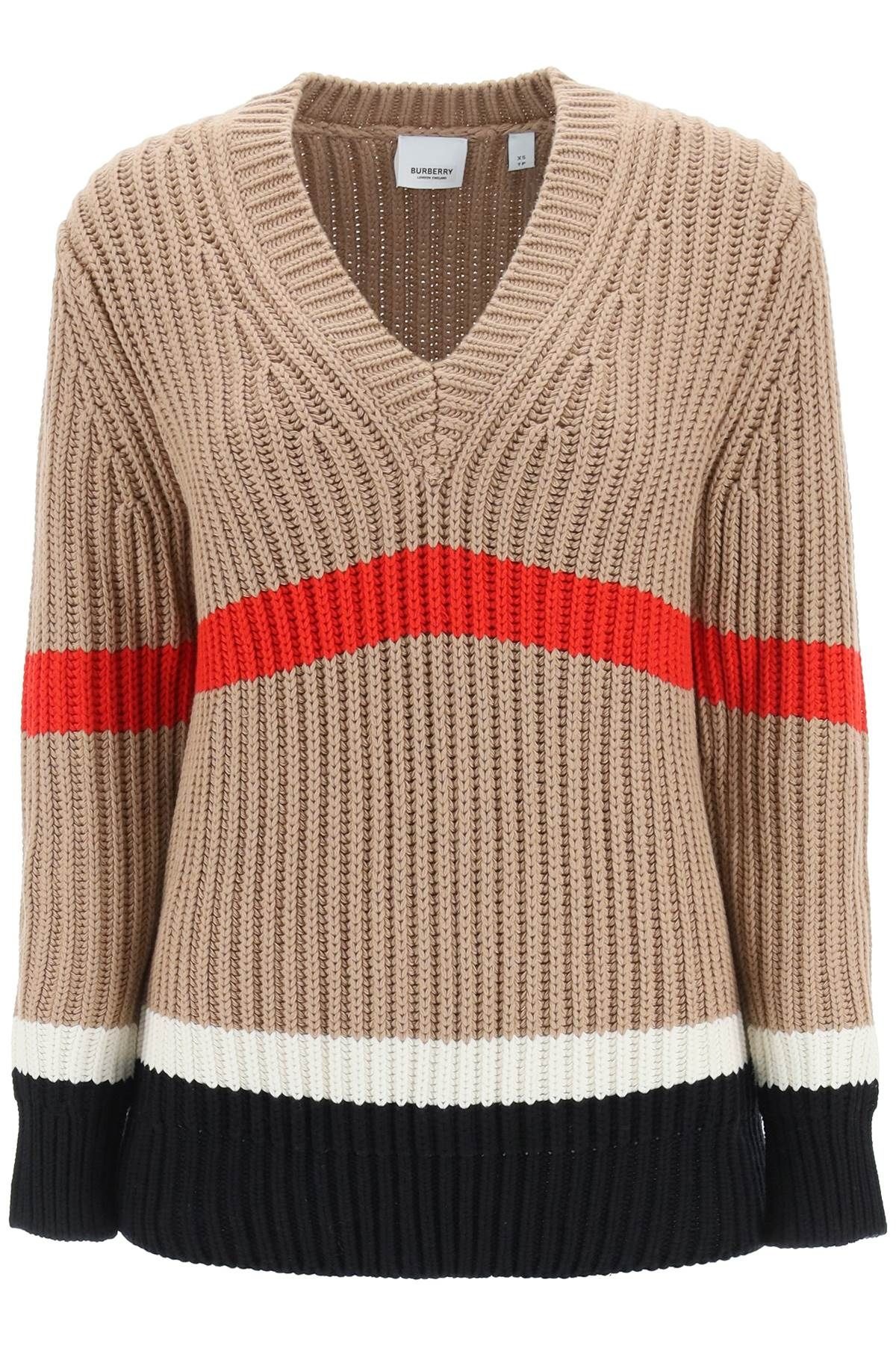 'SALMA' CASHMERE AND COTTON SWEATER - 1