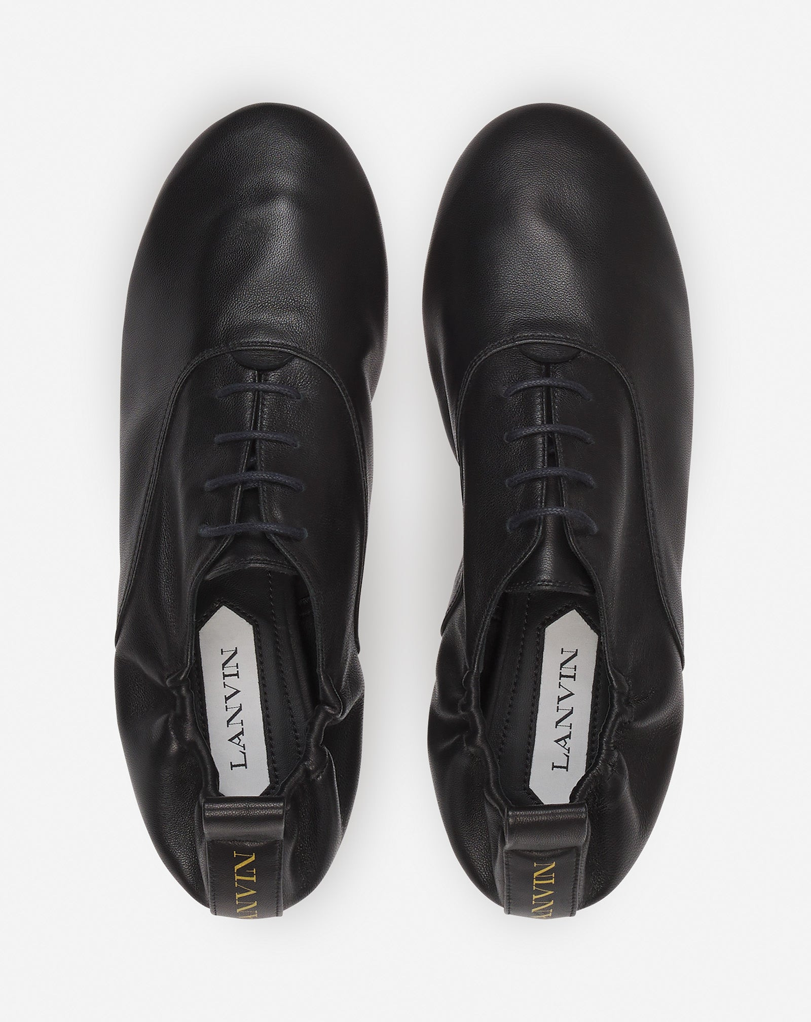 LACE-UP LEATHER SLIPPERS - 3