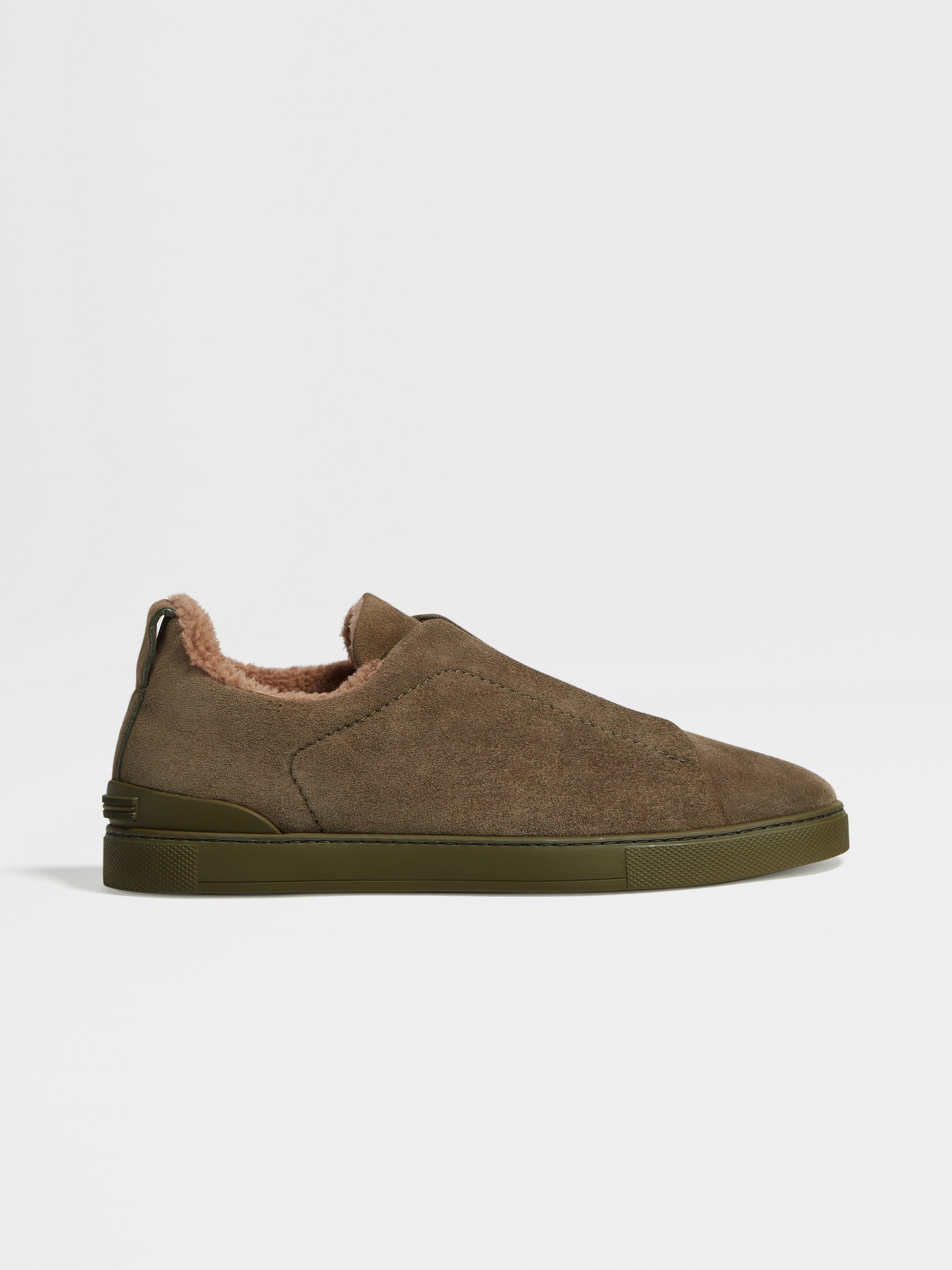 OLIVE GREEN SUEDE TRIPLE STITCH™ SNEAKERS - 4