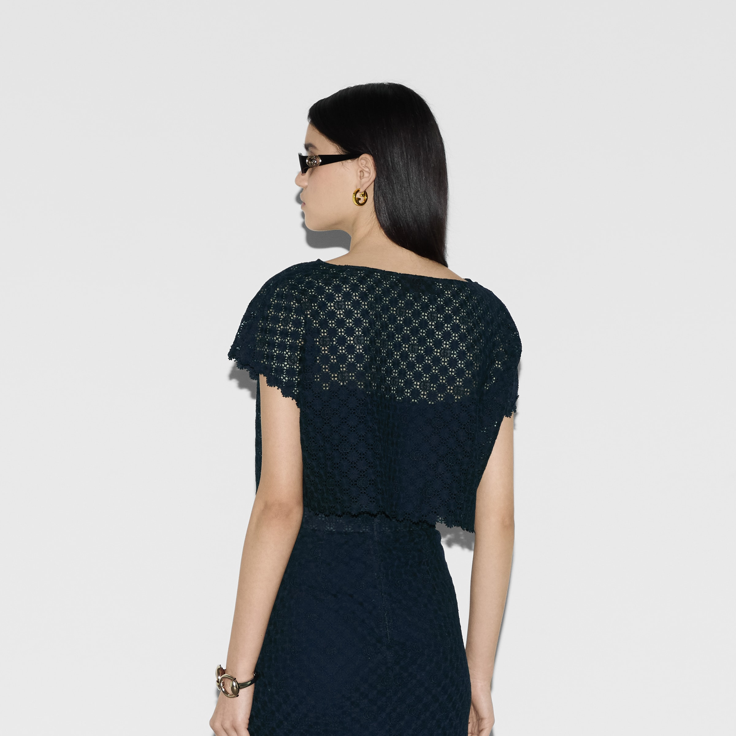 Double G flower lace top - 4