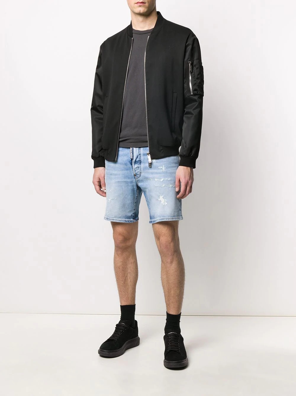 1964 distressed denim shorts - 2