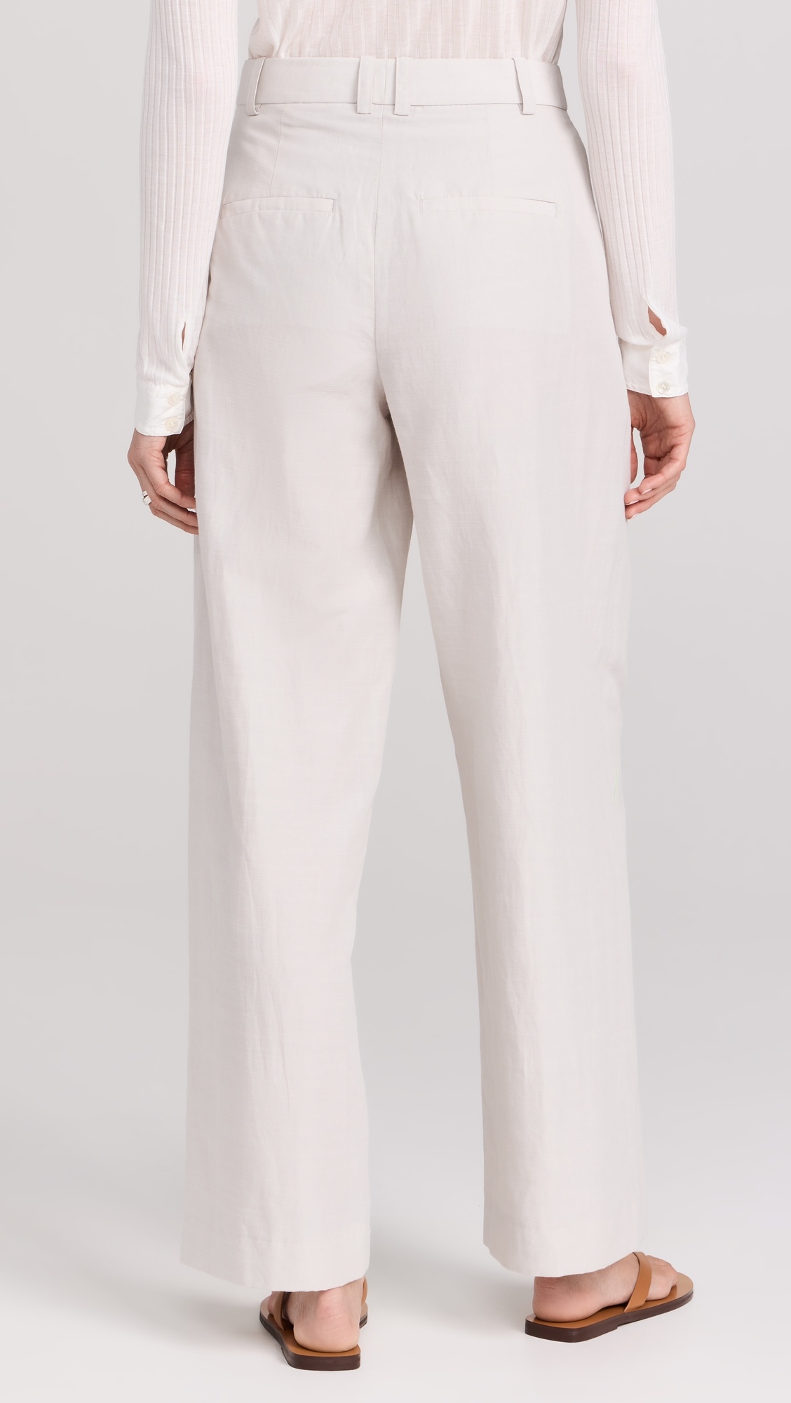 High Waisted Casual Tailored Wide Leg Pants - 2