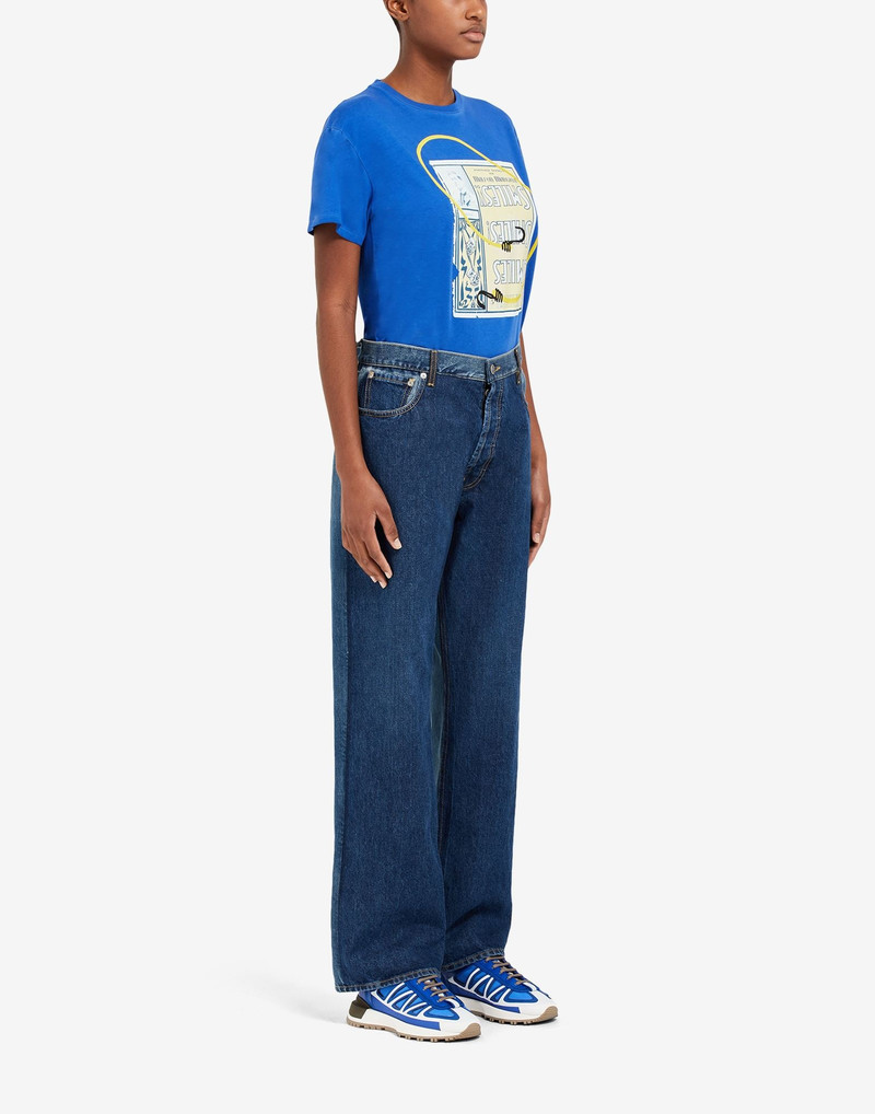 Denim slip technique' oversized jeans 3