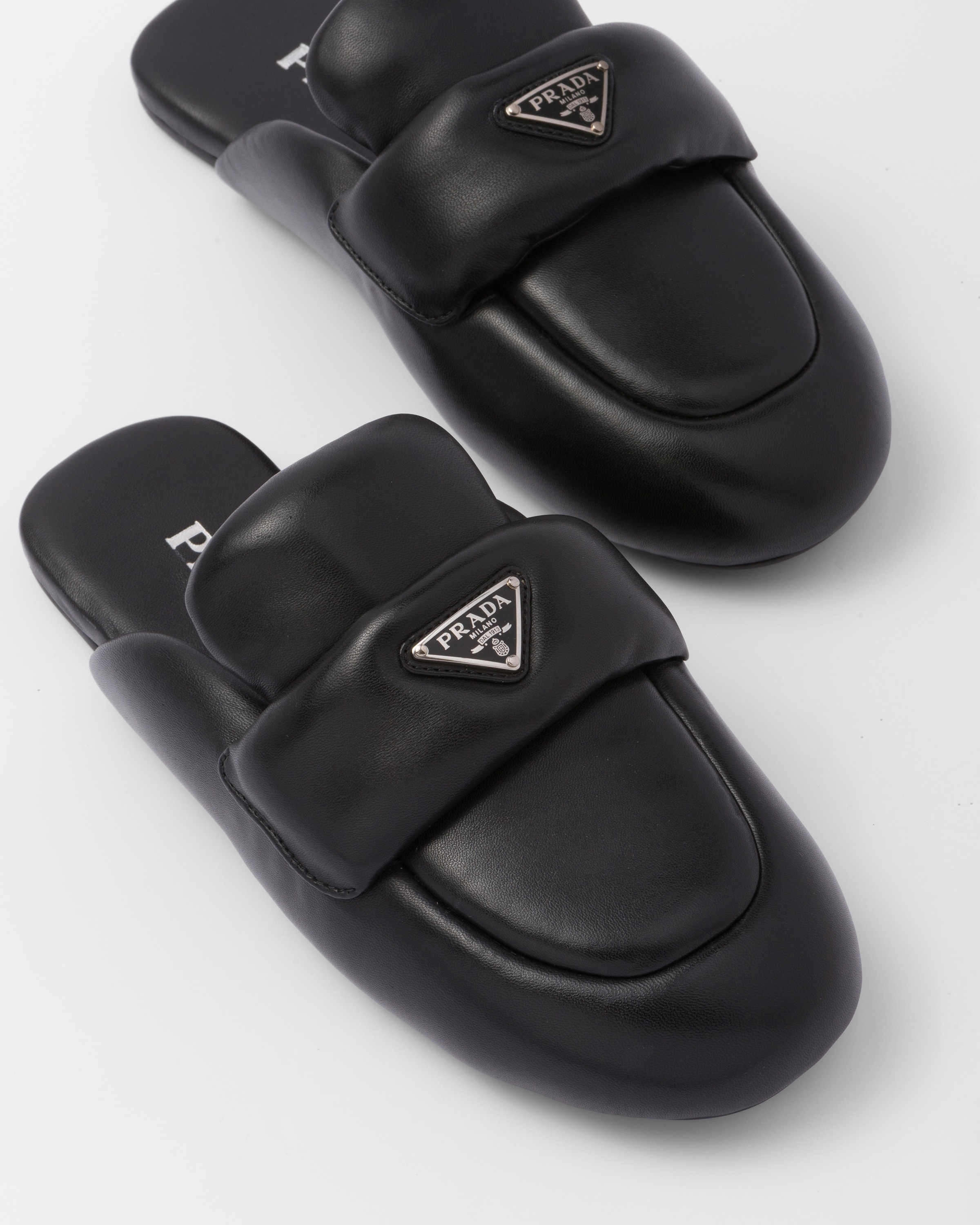 Soft padded nappa leather sabots - 6