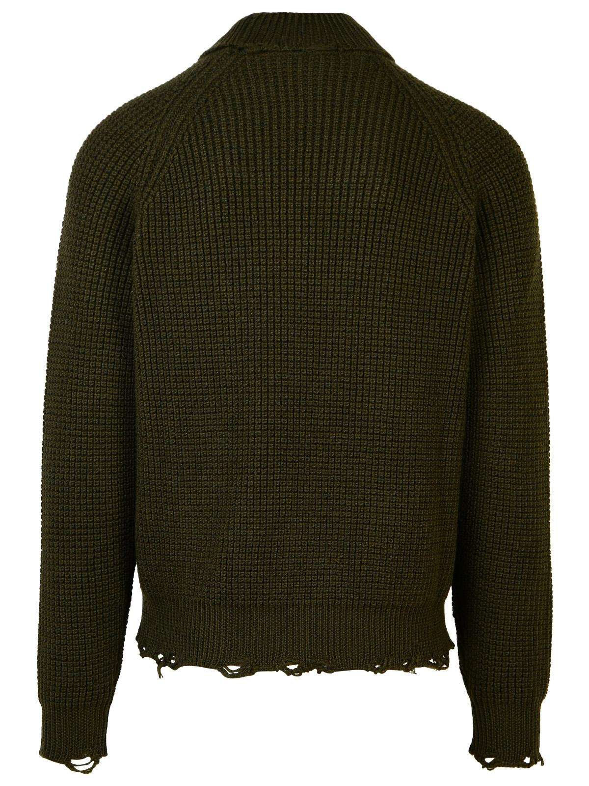 Dsquared2 Dark Green Wool Turtleneck Sweater Men - 3