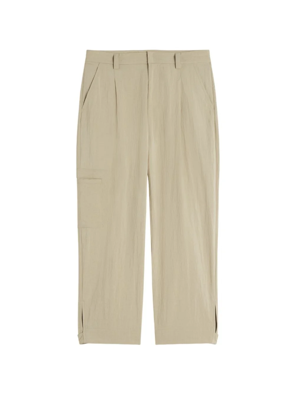pleated straight trousers - 1