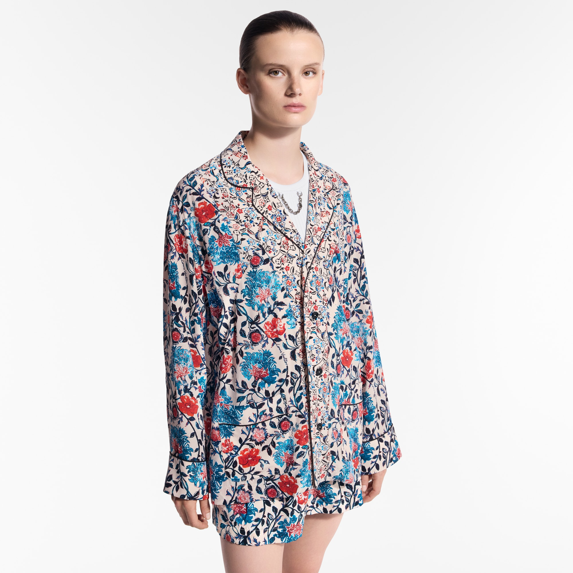 Floral Vine Pajama Shirt - 2