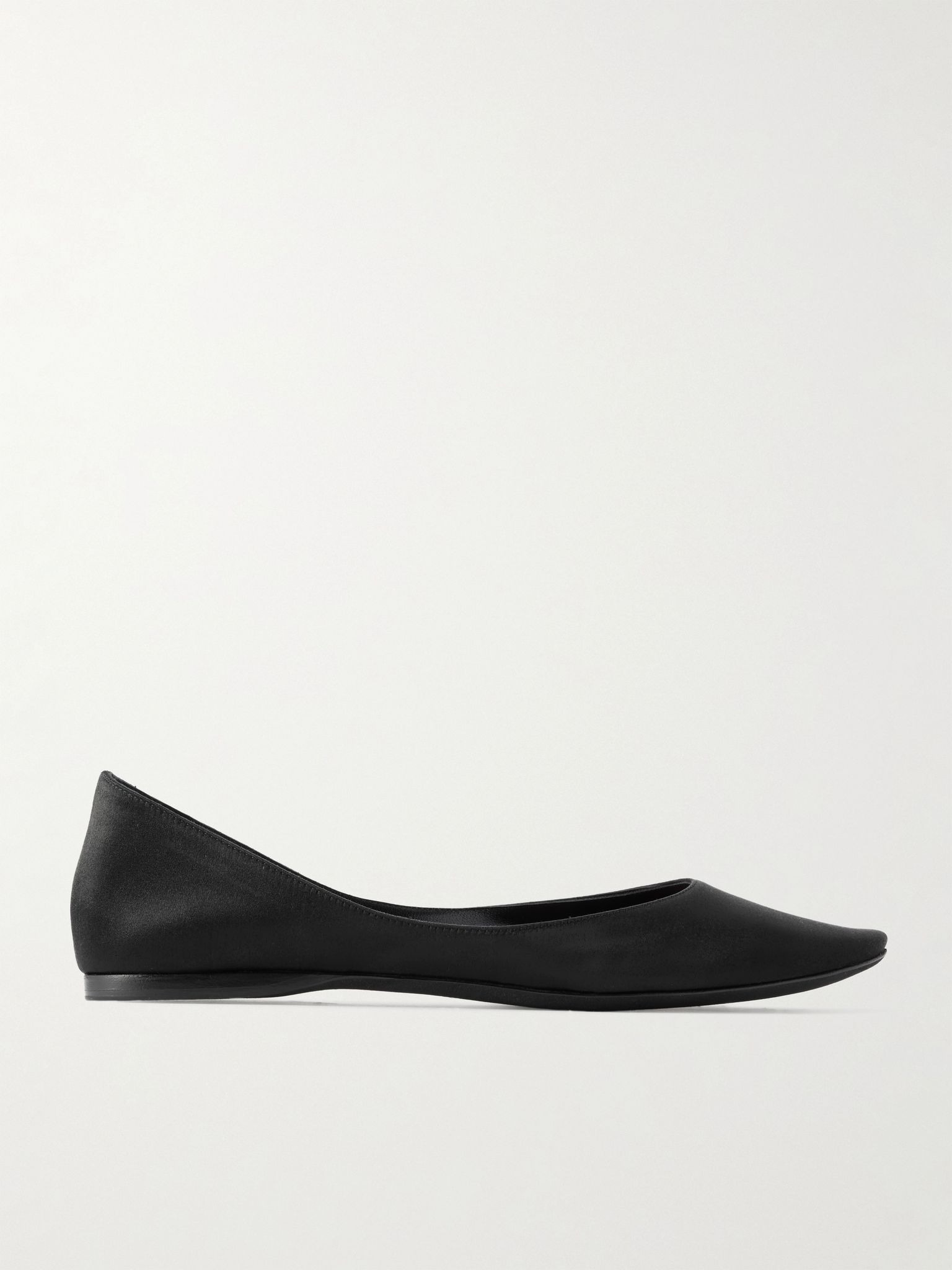 Lou satin ballet flats Black - 1