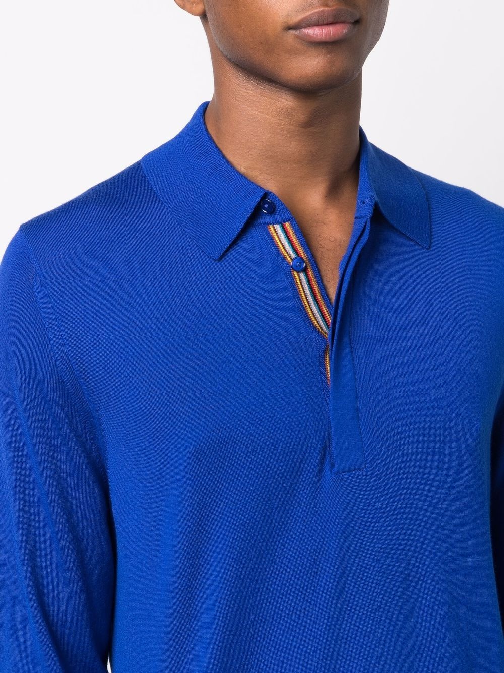 long-sleeve merino polo shirt - 5