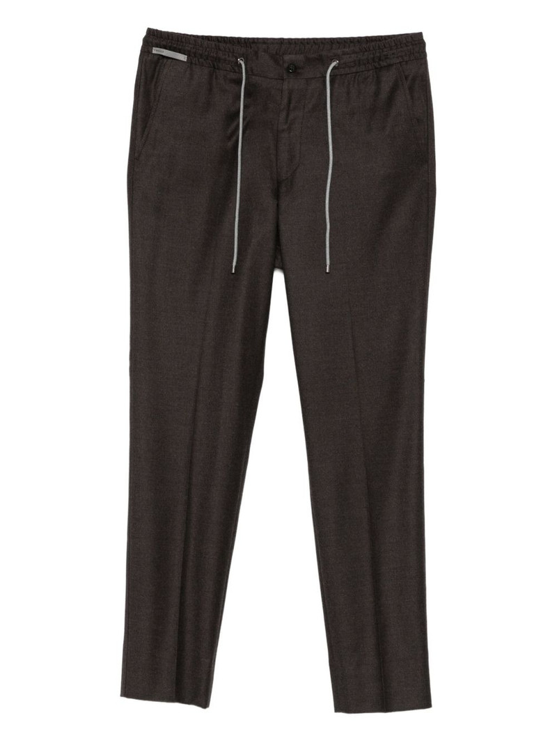 drawstring-waistband trousers 1